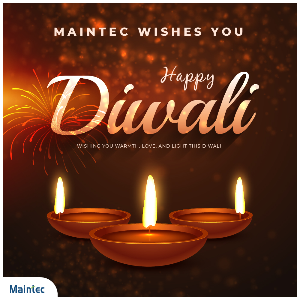MaintecTech's tweet image. On the occasion of Diwali, Maintec wishes you all happiness and glory, prosperity and blessings. May you all have a fantastic Diwali with your loved ones! #diwali2022 #maintec