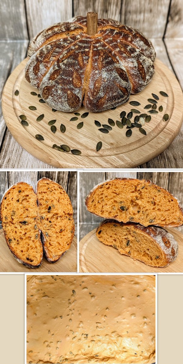 paul_holmes3's tweet photo. Still not quite up to par with my baking after my operation and then covid on top,but quite pleased with my pumpkin loaf with roasted chopped pumpkin seeds inside. @carrs_flour @CotswoldFlour #bakeforpeace #sourdough @breadawardsUK #breadnation #breadsoftheworld #breadphoto https://t.co/GFwUljGJO1