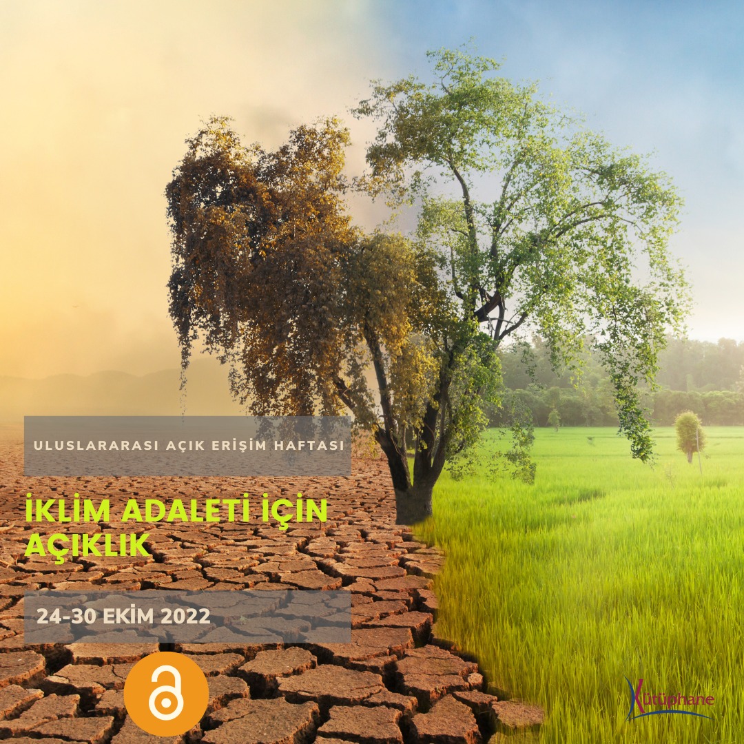 Uluslararası Açık Erişim Haftası bu yıl 24-30 Ekim tarihleri arasında “İklim Adaleti için Açıklık" teması ile tüm dünyada kutlanıyor.
Bu hafta kapsamında Türkiye’de gerçekleştirilecek online etkinliklere ae2022.acikerisim.org web sitesi üzerinden erişebilirsiniz #AE2022 #OAWeek