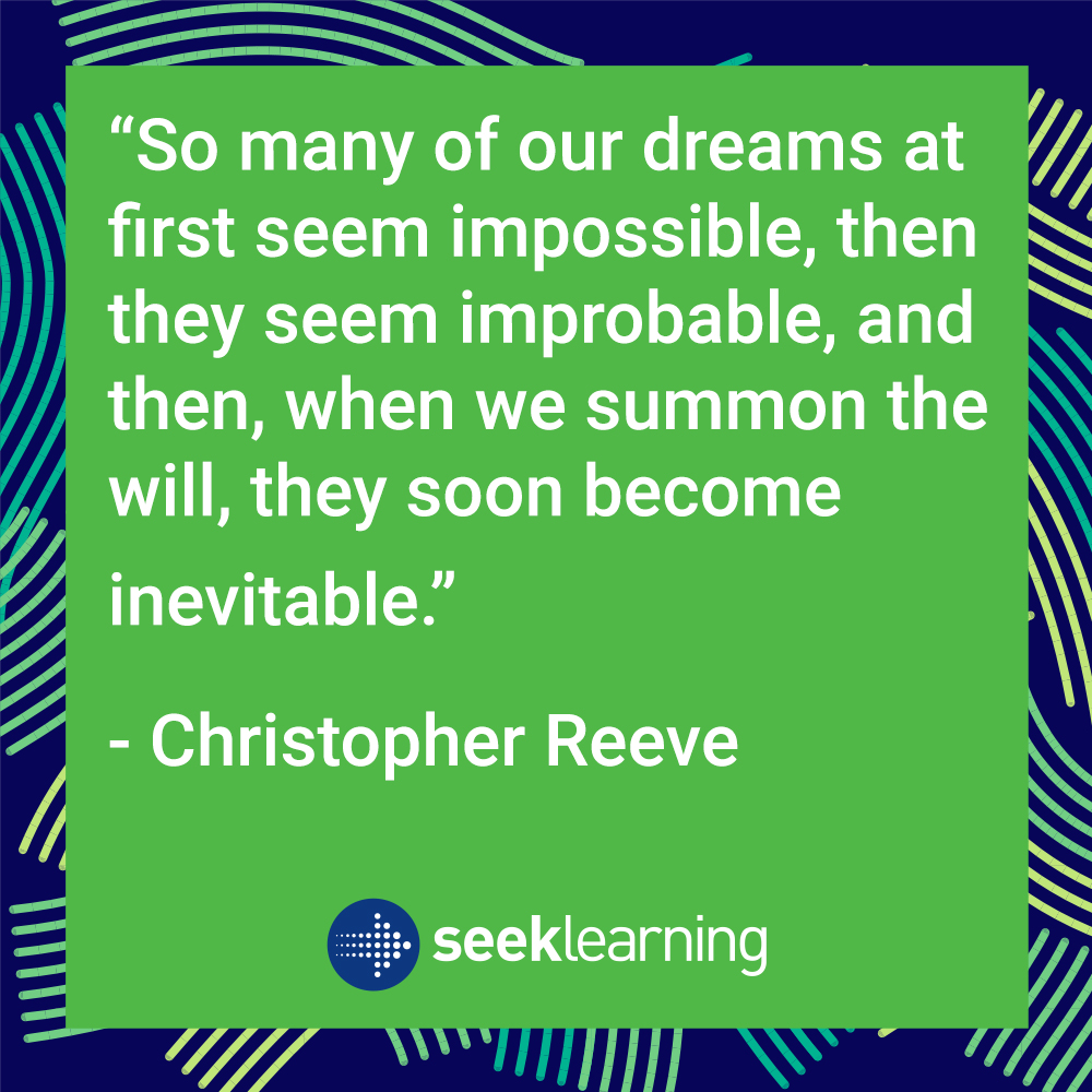 seeklearning's tweet photo. Chase your dreams and see where you land. https://t.co/QZG9A0wDG1