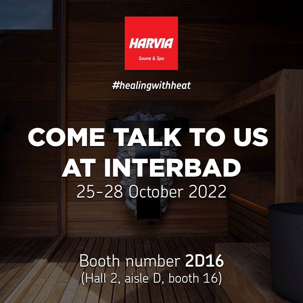 harviaglobal's tweet photo. We'll be at @Interbad from tomorrow!
Come talk to us and get answers to all your burning questions🔥
You can also book a meeting with one of our team here: https://t.co/ApYJTWNTAX
#harvia #interbad #sauna #expo https://t.co/Xp9QbHDwUQ