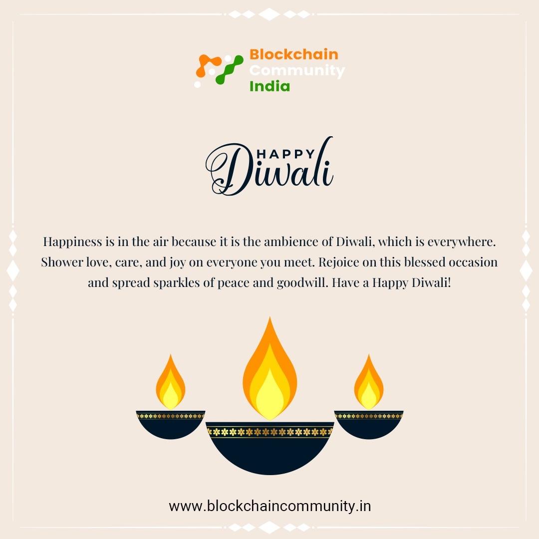 BCOMMUNITYINDIA's tweet photo. May the festival of joy become more beautiful for you and family. All your new ventures get success and progress. Happy Diwali!

Blockchain Community India 

☎️ 9649900444

🌐  https://t.co/jaGFX1S9iQ
#diwali #india #festival #happydiwali #love #diwaligifts #diwalidecorations https://t.co/auLu2pOAY4