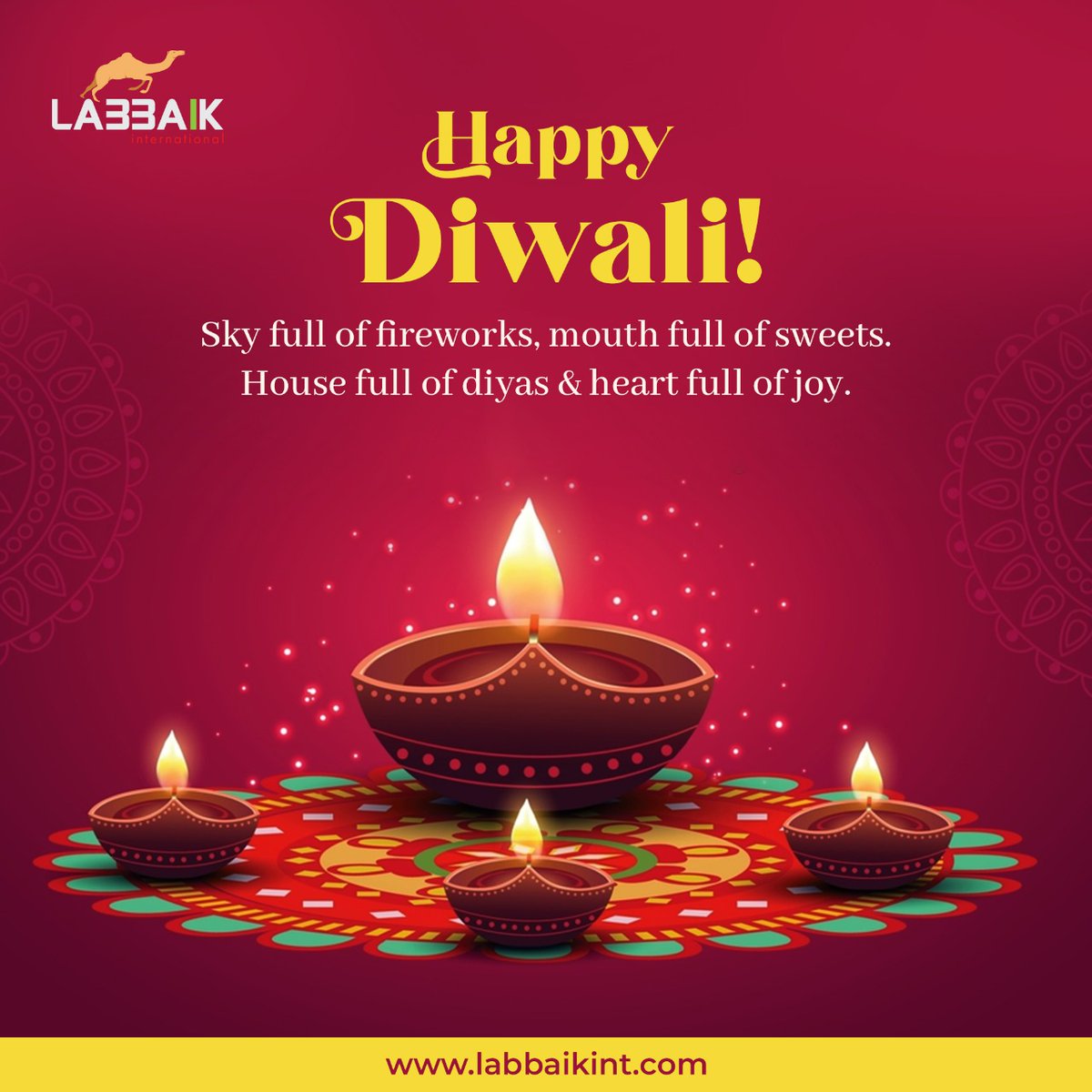 LabbaikInt's tweet photo. May Goddess Lakshmi and Lord Ganesha shower their choicest blessings, on you and your family. May your life get fulfilled with prosperity, success, wisdom and wealth. Wishing you a Happy Diwali!

#labbaikint #happydiwali  #diwalidecor #diwalidecorations #diwaligifts  #diwaliparty https://t.co/WEcHV1fET6