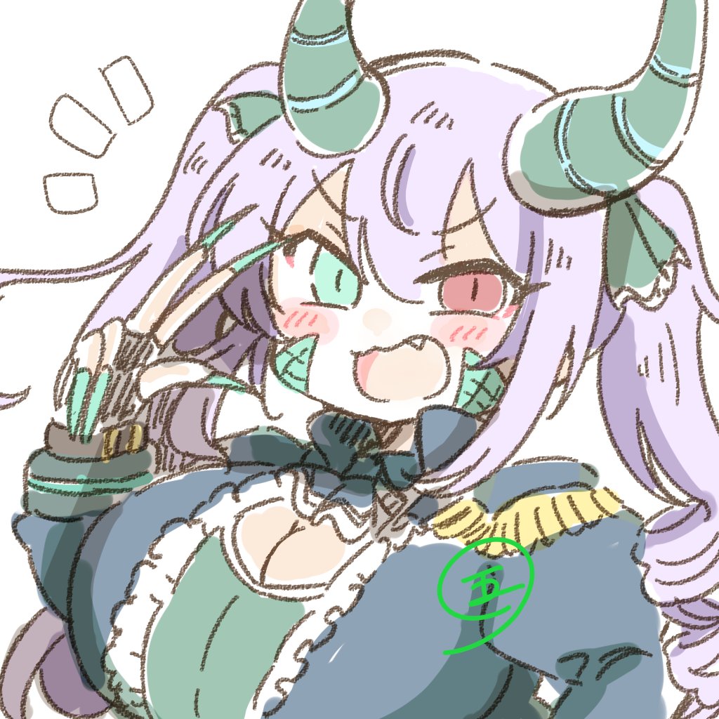 「らくがき。最近気になるドラゴンVtuberのG.I.N-ギン-ちゃん 」|五円。(skeb受付中)のイラスト