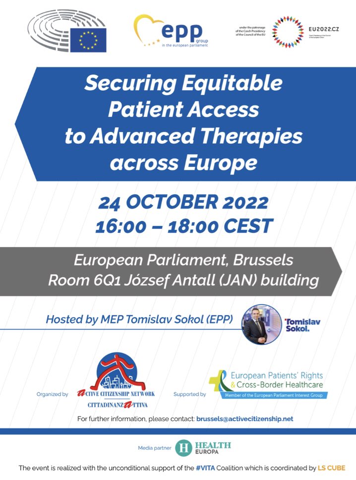 The economic evaluation of #ATMPs. Reasons for a new economic and accounting approach.
#Giorgio_Alleva
24 October 2022. European Parliament, Brussels