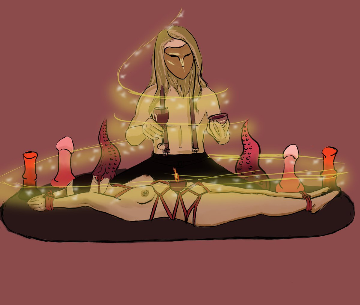 mierlillart's tweet photo. Take me as human sacrifice
Ritual
#shibarinktober
#shibari
#illustration 
#ropeart https://t.co/0sDwtxLjYX