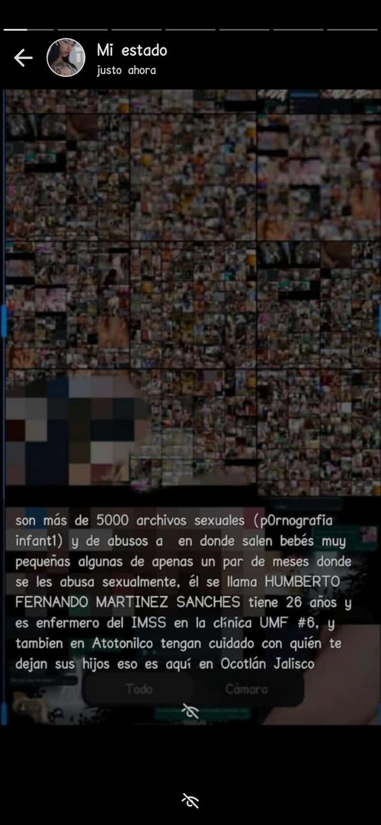 ElibethGz's tweet photo. Son mas 5000 archivos sexuales y de abusos infantiles donde salen bebés pequeñas, de apenas un par de meses donde se les abusa sexualmente, él se llama HUMBERTO FERNANDO MARTINEZ SANCHES , tiene 26 años y es enfermero del "@Tu_IMSS" en la clínica UMF #6 en #OcotlánJalisco https://t.co/08WXwD5icJ