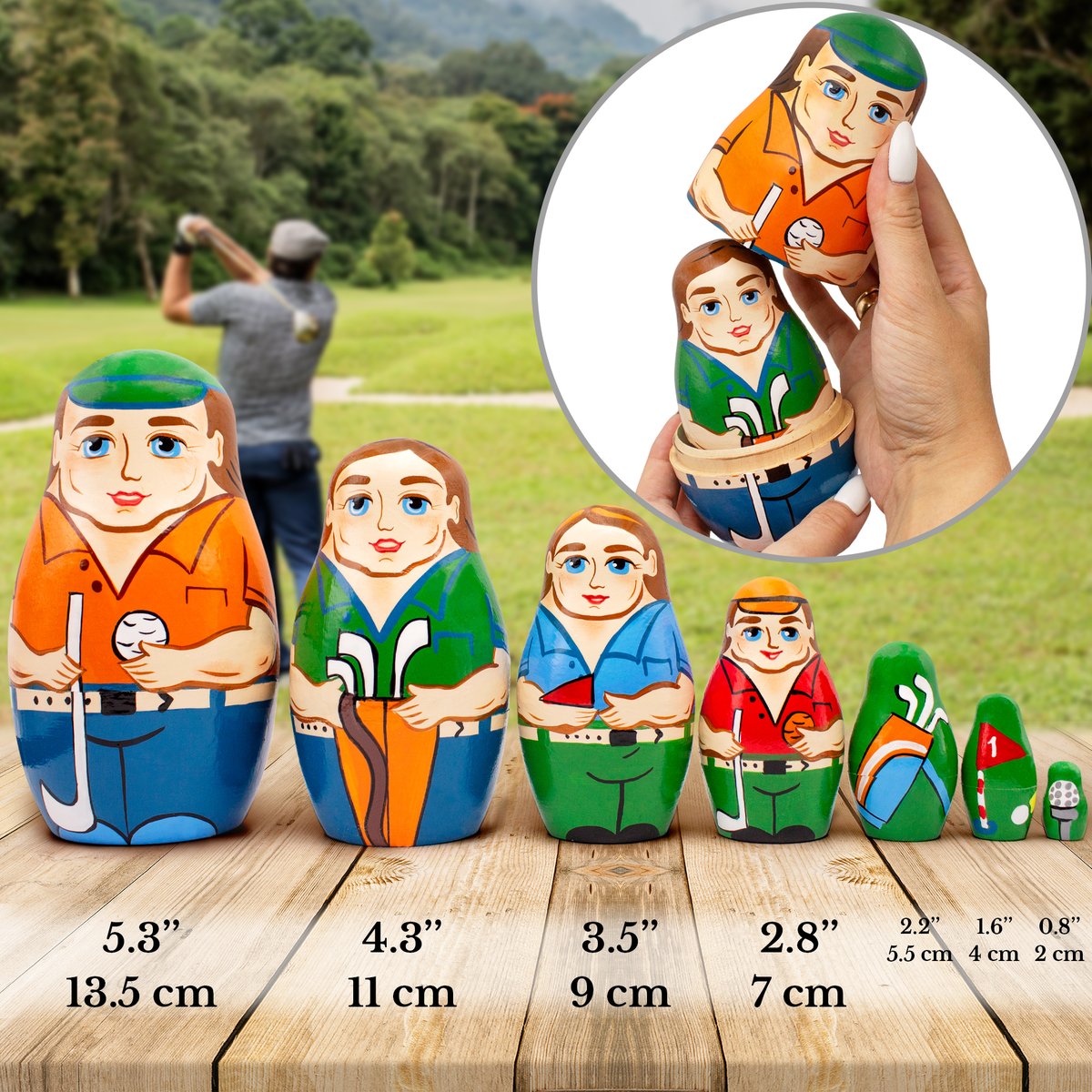 AEVVVHOME's tweet photo. Golfers Russian Nesting Dolls Set 7 pcs - Russian Dolls for Golf Decor
🛒
on Amazon: https://t.co/JjW3vdmyUg
on our website: https://t.co/6mMyqZIRrL

#matryoshka #nestingdolls #golf #decor #woodentoys #golflovers https://t.co/7AoN4aQ5lD