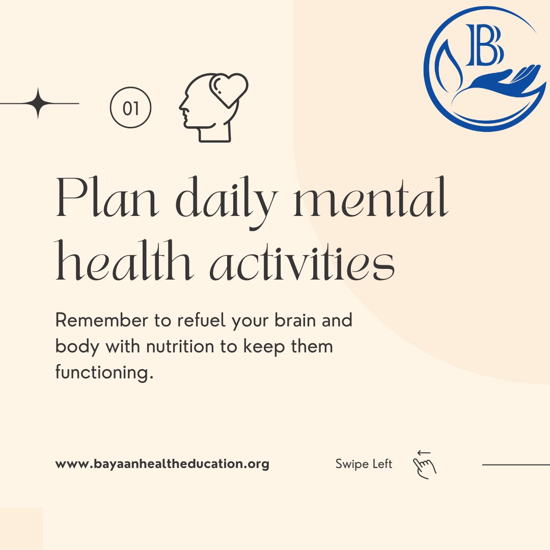 BayaanHealth's tweet photo. Amazing new week!!
As you go about your week, here are 4 tips to help you manage your #mentalhealth 
#mentalhealthawareness #mondayvibes ❤ https://t.co/lIxS5nZDB0