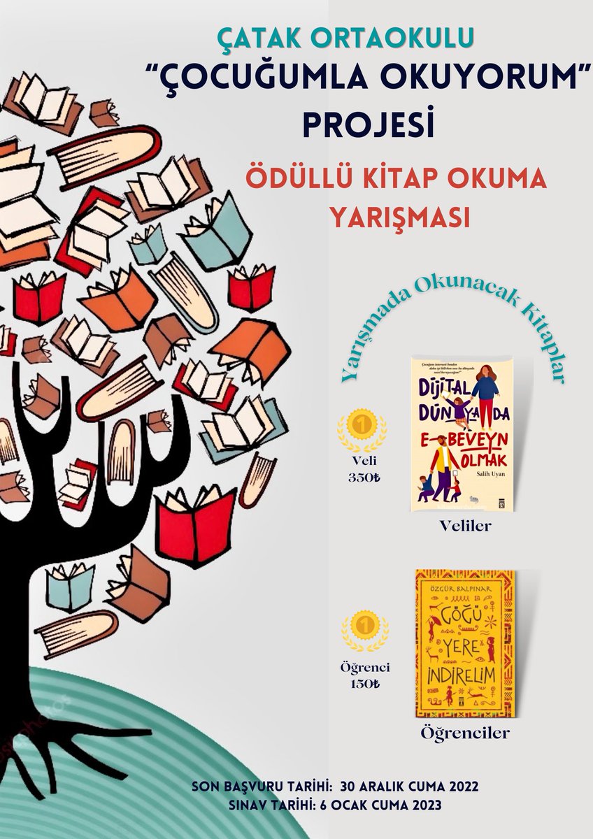 "ÇOCUĞUMLA OKUYORUM" Projemiz kapsamında ödülü kitap okuma yarışmamız başlıyor📣Tüm veli ve öğrencilerimize şimdiden başarılar diliyoruz. <a href="/ZonguldakMEM/">Zonguldak İl Millî Eğitim Müdürlüğü</a> <a href="/zuleyhaaldogan/">Züleyha Aldoğan</a> <a href="/fatiherdalylmz/">Erdal Yılmaz</a> <a href="/cevatcevik67/">Cevat Çevik</a> <a href="/AVD37/">Abdulvehap DEMİREL</a> <a href="/turansezgin67/">Sezgin Turan</a>