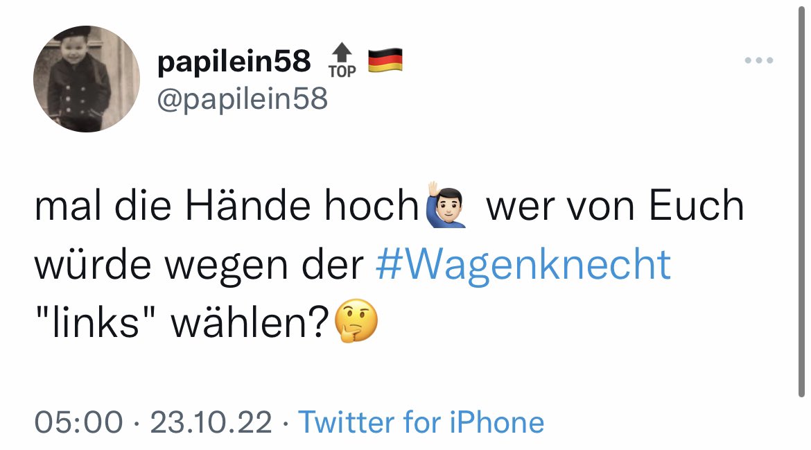 Doener's tweet photo. Das sind die Accounts, bei denen die Botschaft von @SWagenknecht verfängt. Glaubt irgendwer bei @dieLinke, dass ihre Wähler*innen-Basis bald mehrheitlich aus dem rechtsradikalen Lager bestehen kann, deren Accounts Sprüche wie „Nie wieder Sozialismus!“ in der Bio tragen. https://t.co/BHBsXNBNw9