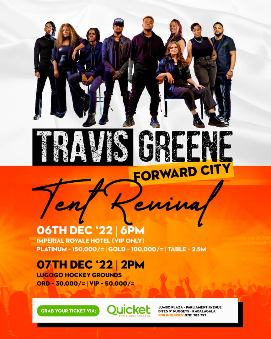 BannetRurunga's tweet photo. Are you ready??... Travis Greene will be giving us the best experience on the 6th of December at Imperial Royale Hotel and 7th at lugogo hockey grounds.... Tell a friend to tell friends 🤗🤝
Book your tickets now via✈ https://t.co/Bn6L0fDBH5…
#TravisGreeneInUg https://t.co/CvhTAoVdsk