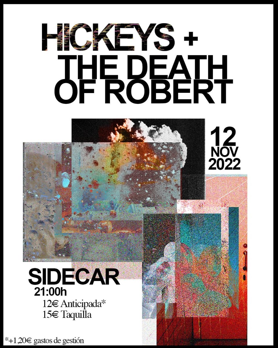 CONCIERTO 💫The Death of Robert ( @thedeathofrob ) volverán a lo grande al directo para ofrecer un concierto en la sala @SIDECARbcn de #Barcelona el 12 de noviembre junto a la banda madrileña @hickeysband Entradas a la venta por 12€ aquí > dice.fm/partner/sideca…