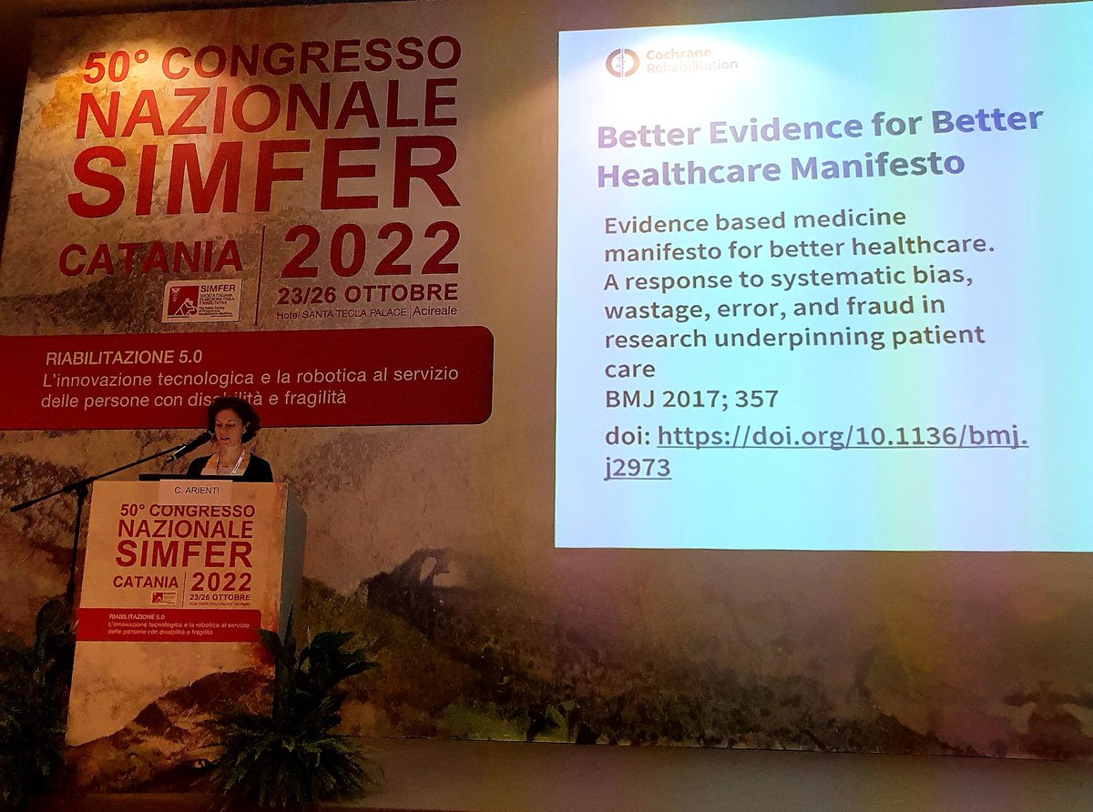 CarlotteK's tweet photo. @CochraneRehab session currently ongoing #SIMFER22 @simfer Sala Demetra! https://t.co/N8oTC9DWjx