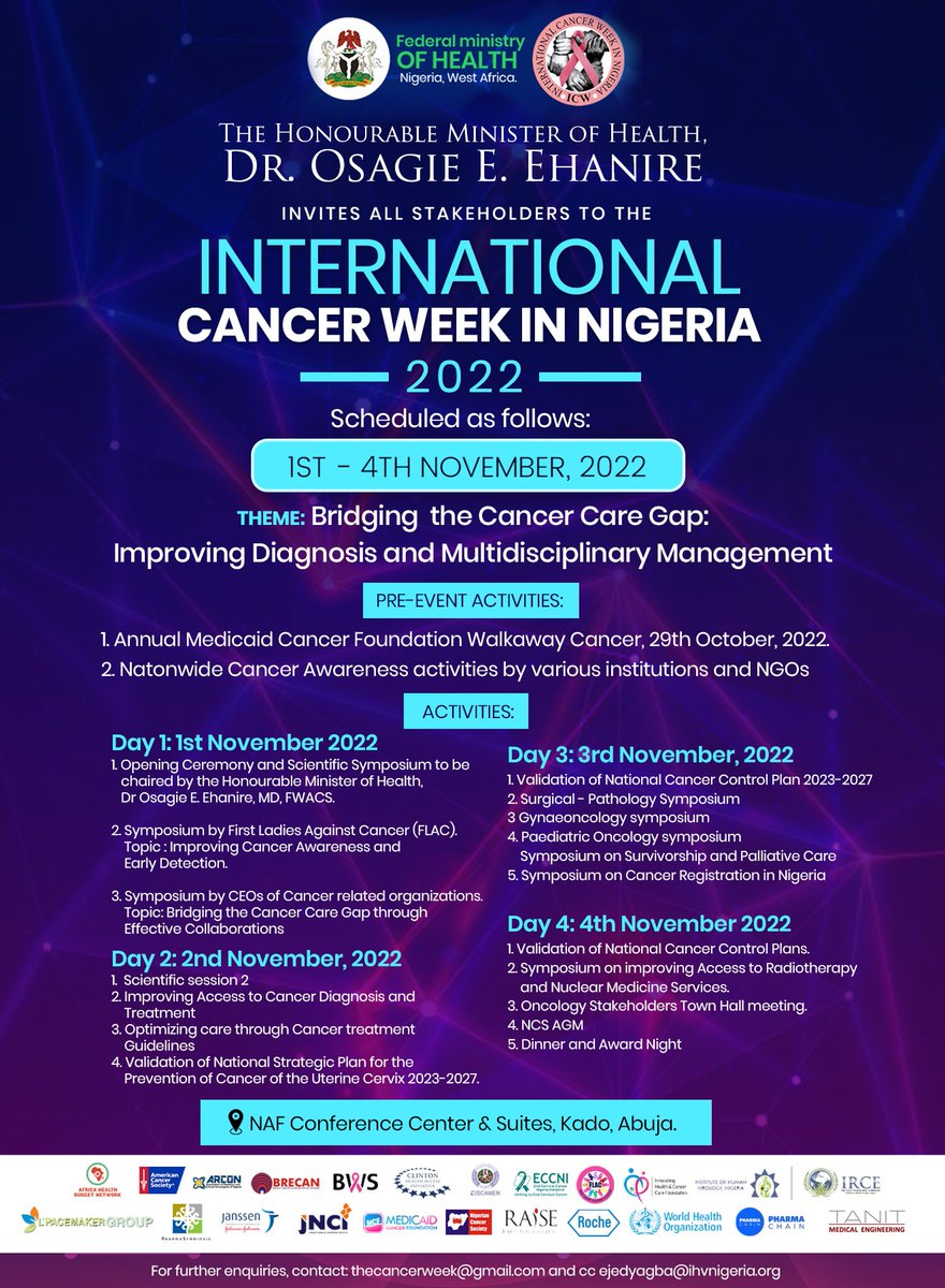 pharmachainAI's tweet photo. 1/2
#Pharmachain has partnered with The Federal Ministry of Health @Fmohnigeria in its annual International Cancer Week! 
Cancer is a monster stakeholders in healthcare will have to come together to effectively tame and eventually destroy. https://t.co/vGEjKIQdJL