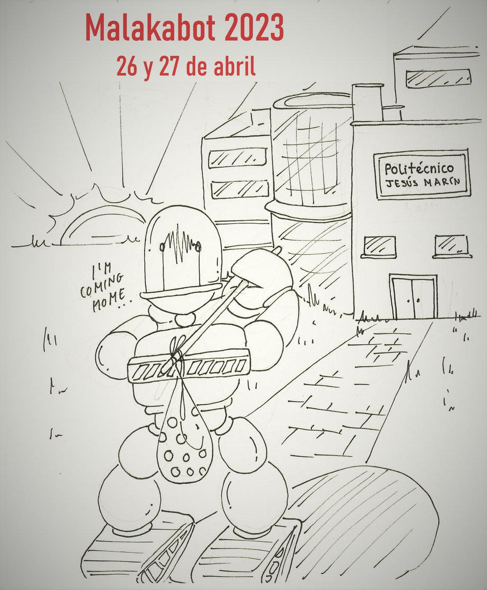 <a href="/malakabot/">Malakabot</a> vuelve a casa!! <a href="/IESJesusMarin/">IES Politécnico Jesús Marín</a> 26 abril: talleres. 27 abril: exhibiciones, competiciones y ponencias. Mama, I'm coming home!
youtube.com/watch?v=K0siYU…
<a href="/educaciongob/">Ministerio de Educación, FP y Deportes</a>
<a href="/todofp/">TodoFP</a>
<a href="/EducaAnd/">Consejería Desarrollo Educativo y FP</a>
@EducaAndInnova
<a href="/FPAndaluza/">Formación Profesional Andaluza</a>
