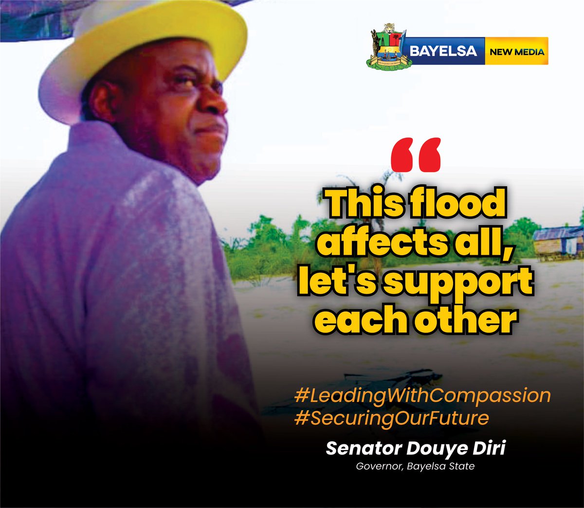 govdouyediri's tweet photo. Bayelsa is experiencing the worst flood in her history where everyone is either affected directly or indirectly. All the 8 Local Government Areas are affected. Houses overtaken by water, property destroyed, lives lost. This is an attack on Bayelsa.
#BayelsaRavagingFlood https://t.co/ZIie5cst7W