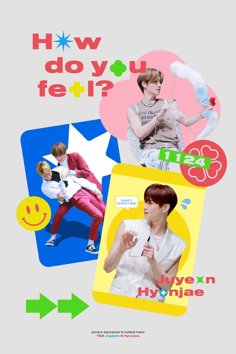 1124FEELSUMMER's tweet photo. 𝐇𝐨𝐰 𝐝𝐨 𝐲𝐨𝐮 𝐟𝐞𝐞𝐥?

2023 season's greeting
TBZ juyeon &amp; hyunjae

ෆ 현장수령 사전 예약 폼
🔗 https://t.co/kkdwWojcWG
ෆ 10.24 - 11.07
RT 추첨 2분에게 달력을 보내드립니다ෆ https://t.co/UMkcguj2bf