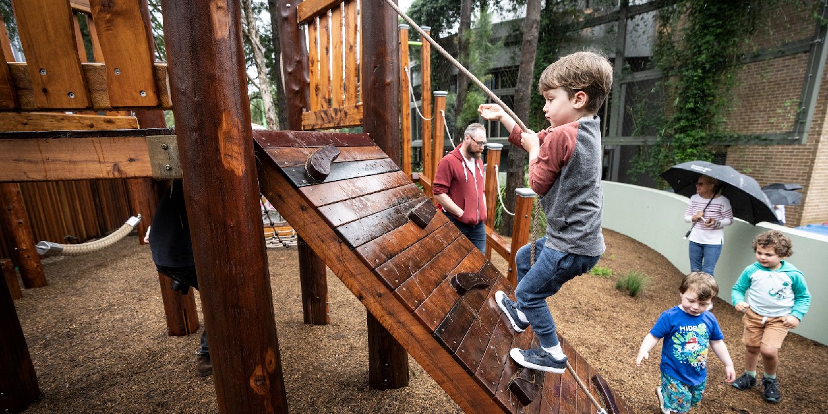 The @UOWEarlyStart Discovery Space new outdoor experience was opened today to coincide with #ChildrensWeek! The Circle Garden encourages young childrens agility, balance and coordination. 👏 🎉 #ThisIsUOW @UOW_VC @lkervin @tongekaren4