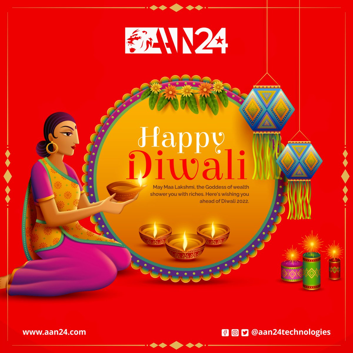 aan24com's tweet photo. May the festival of lights light up your home with happiness, laughter, prosperity and health. A very Happy Diwali to you and your family! 🪔
#happydiwali #diwali #instapic  #diwalirangoli #instagood #aan24  #instagram #instagram #aan24technologies #insta #trending  #HappyDiwali https://t.co/WI8BVWTtnK