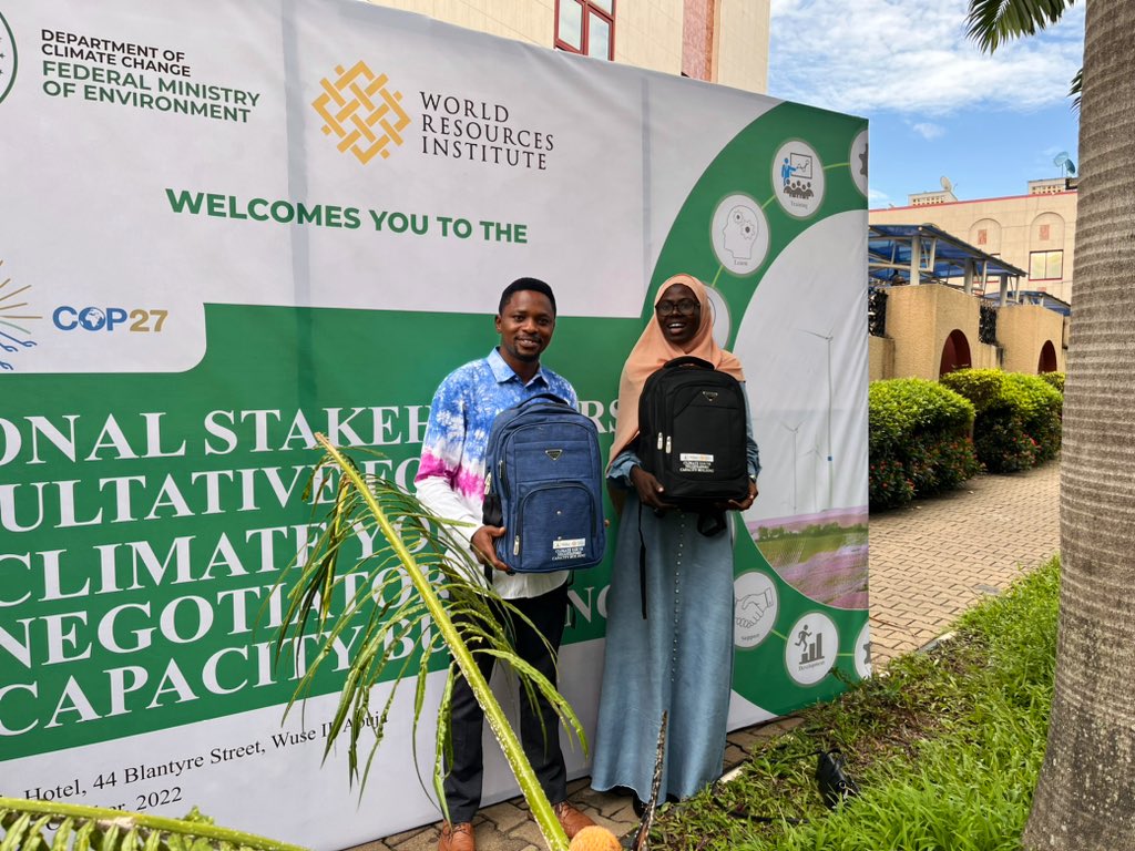 In preparation for #COP27, the International Climate Change Development Initiative (@ClimateWed) Co-Founder @OlumideIDOWU recently took part in the 'National Stakeholders Consultative Forum & Climate Youth Negotiators Capacity Building.' organized by the @FMEnvng @youthnegotiator