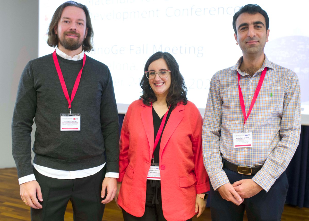 🔥Organizers Ardalan Armin (@Artanoon), María Escudero-Escribano (@MariaEscEsc) and Moritz Futscher (@MoritzFutscher) welcome the attendees to Barcelona for the Materials for Sustainable Development Conference (#MATSUS22) 🔗 Visit the website here: nanoge.org/NFM22/home