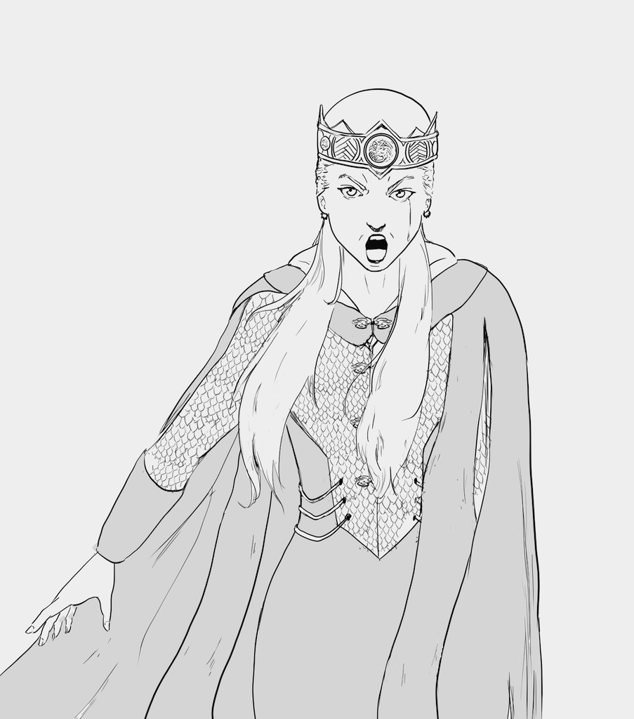 DadoJikan's tweet photo. I Made a draw for #RHAENYRA of #HouseoftheDragon , burn them all my queen 🫣🔥 https://t.co/YV3eRWDCVs