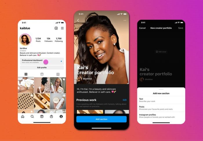 @Morufux229 @hellofady par rapport à la thématique de Kit Média abordé dernièrement, Instagram prépare une nouvelle fonctionnalité appelée Creator Portfolio. Elle permettra aux créateurs de mettre en valeur leur audience et leurs travaux avec des marques. socialmediatoday.com/news/Instagram…