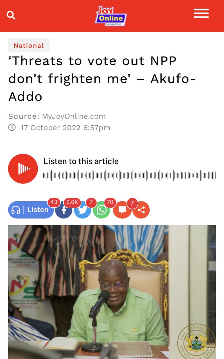 President Akufo-Addo should fear empty stomachs not loaded guns.