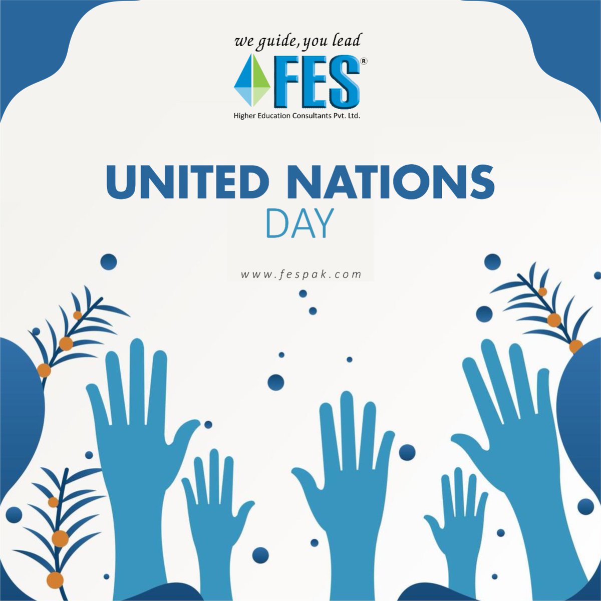 FESConsultants's tweet photo. 24th October 2022 - United Nations Day!

We Guide You Lead
https://t.co/CSlKhrdoJE

#UnitedNationsDay #UNDay #UNDay2022 #UnitedNations #fes #FES2022 #24Oct #fespak #UnitedNations2022 #UN2022 #studyabroad #WeGuideYouLead https://t.co/dGHqVOeShj