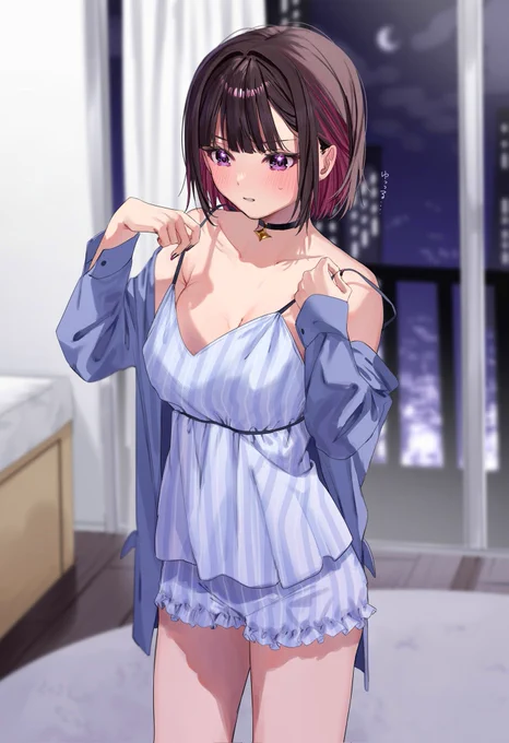 (…このパジャマ、全然サイズ合ってねーじゃん……) 