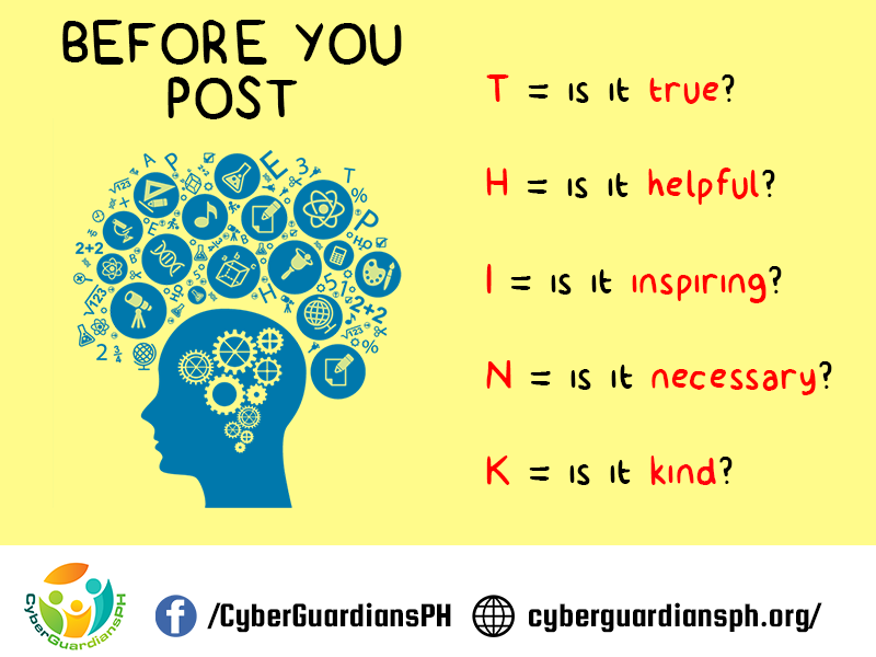 CGuardiansPH's tweet photo. Happy Monday!!!
Posting online is instant, public, and permanent.
Once you post, you lose control of what happens to it!
Be ONE of US in co-creating a #SaferCyberSpace
#thinkbeforeyoupost #beforeyoupostTHINK https://t.co/C9RaMdoGPX