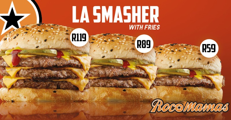 rocomamas's tweet photo. Pick your fav. Single, Double or Triple. All the flava in a size that's right for you, from R59. #LASmasher #NotNormal https://t.co/SmKjuBsNTJ