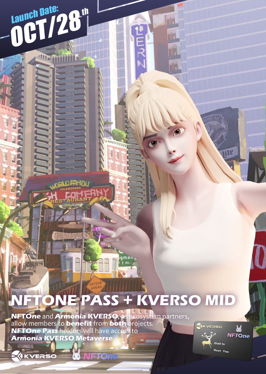 KVERSO_Crypto's tweet photo. The launch of @NFTONE9 Pass is near! 120,000 NFTOne Passes correspond to 10% of NFTOne platform's equity & rights to platform's revenue shares! 🚀
Armonia KVERSO MID (Metaverse IDentification) #NFT will be airdropped to holders! 🎆
NFTOne Medium Guide:
https://t.co/GcPmcKL73q https://t.co/wNgHoiVucg
