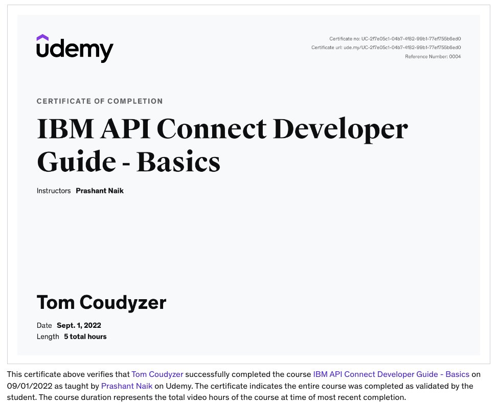 I was interested in getting to know some API management solutions out there in the #cloud world. This course really helped me to understand and start to master the basics of #IBM api connect. Happy to have learned about this