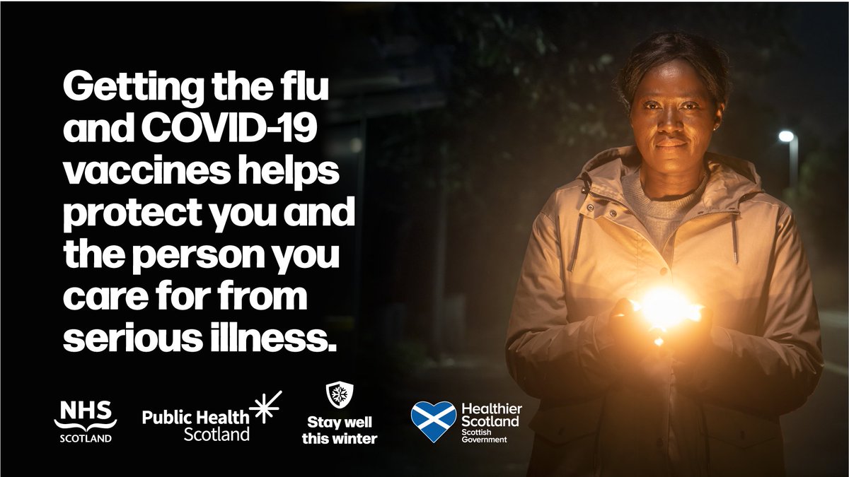 #UnpaidCarers can book their winter vaccinations 💉 This helps protect against #COVID and #Flu 👍 More info and book appointments ➡ nhsinform.scot/wintervaccines @gnecarerscentre @dixon_east @Rcarers @CarersLinkED @InvCarersCentre @CarersofWestDun @ERCCentre @quarriers