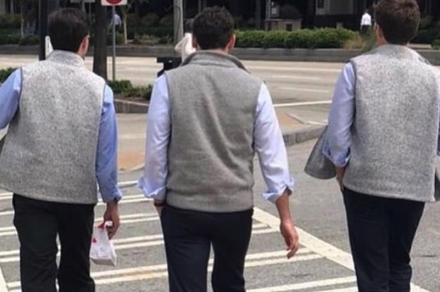 dieworkwear's tweet image. So now what you end up getting is a new type of dress code—a dress shirt, some chinos, and sometimes a vest. It confers none of the flattering effects of tailoring and none of the creative expression possible through good casualwear.