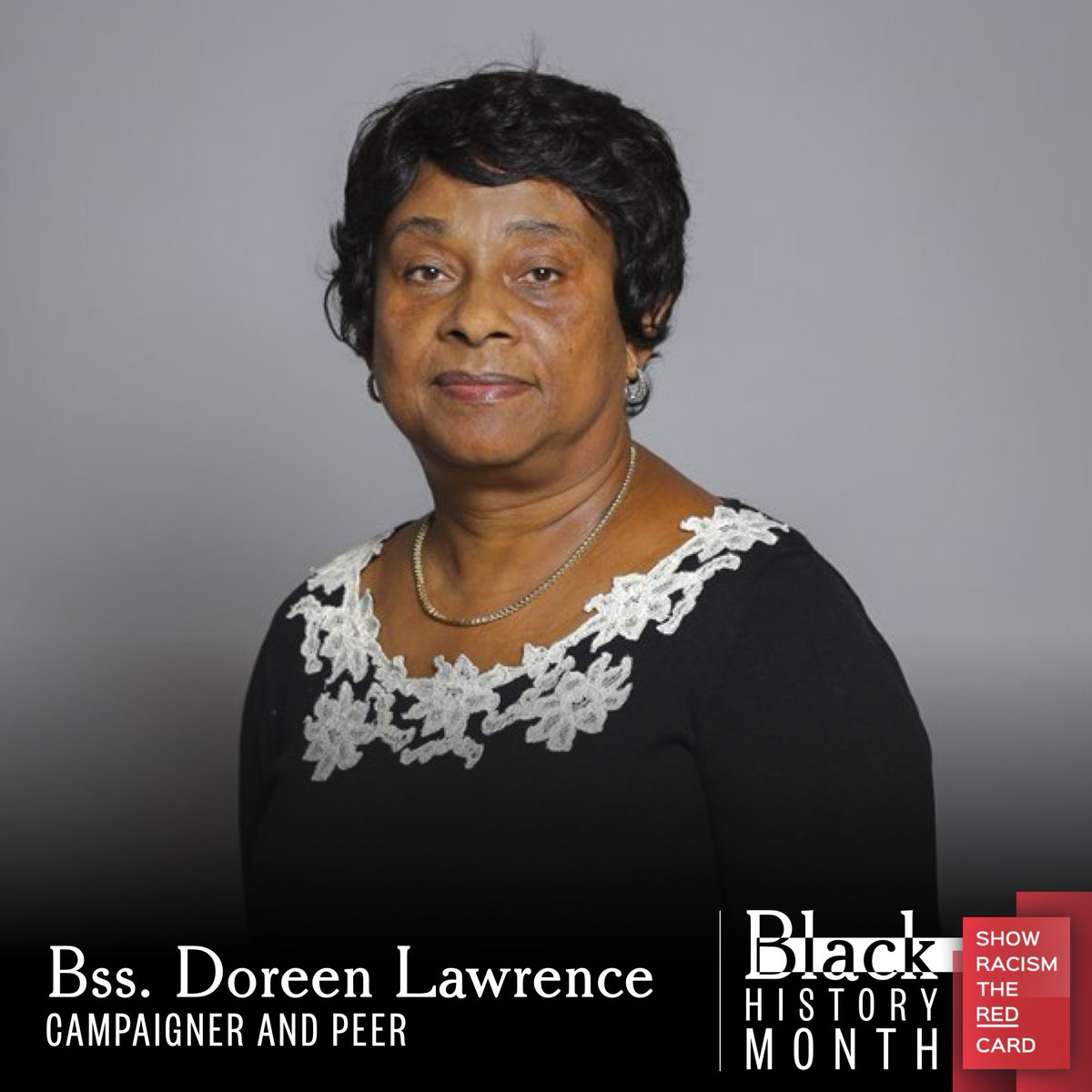 #BLACKHISTORYMONTH: Doreen Lawrence has spent 28 years campaigning for justice for her son Stephen, who was murdered in a racist attack in 1993 - as well as for the rights of other victims of racist crimes. She was made a life peer in 2013 for her commitment to race relations.