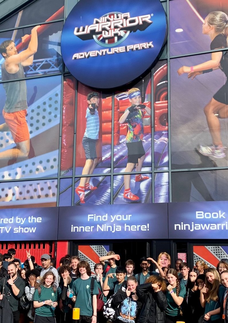 APASixthForm's tweet photo. @ArkPutney It's TRIPS WEEK! Here are Y11 at Ninja Warrior #ninjawarrior #schooltrip #Y11 #Blowingoffsomesteam https://t.co/53DVjQnJCf