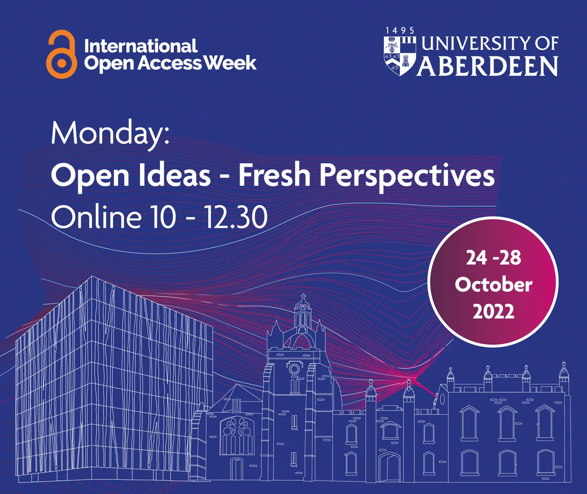 Poster to promote an event Monday 24th for International Open Access Week