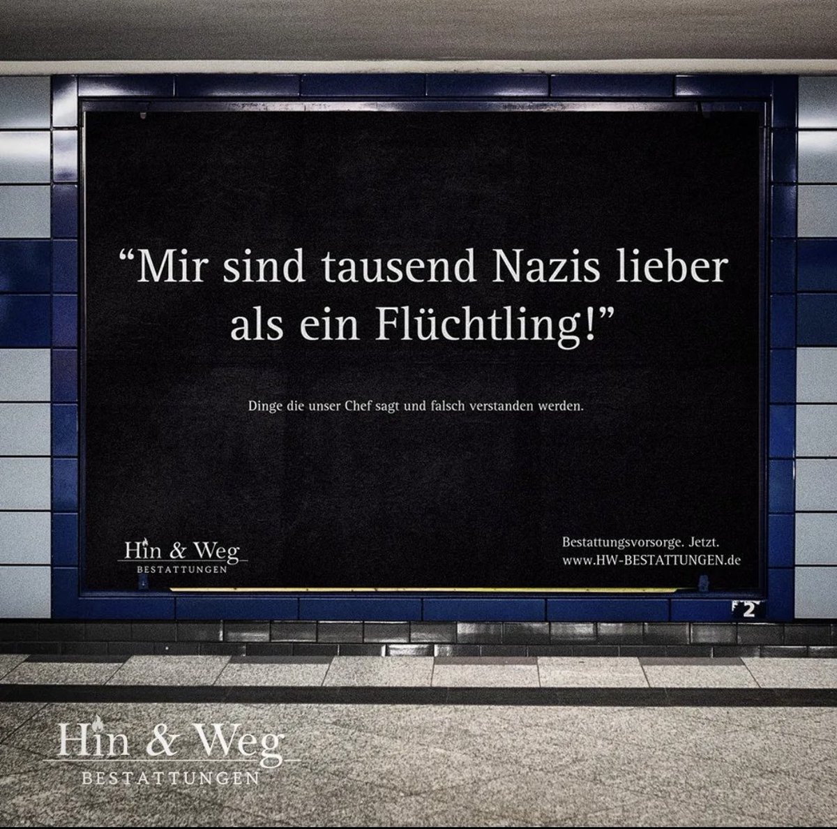 HW_Bestattungen's tweet image. Eins unserer alten Plakate geht erneut Viral (s.U.). 

Aufgebrachte #querdenker, #coronaleugner,#impfgegner,#patrioten und #afdwähler kommentieren und rotieren.

Wieso eigentlich? Wir sprechen doch nur über Nazis und die gibt es doch lt. eigenen Aussagen gar nicht mehr 🤝⚰️