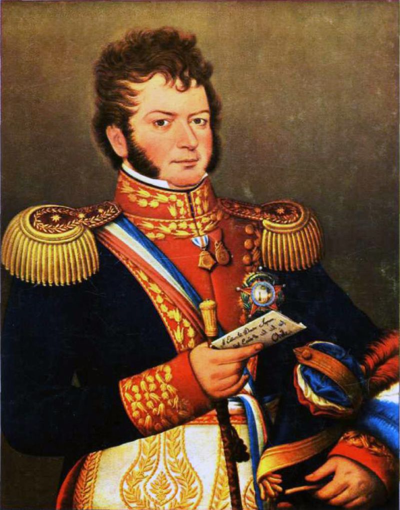 Bernardo O'Higgins (20 Aug 1778 Chile-24 Oct 1842 Peru). Freed Chile from Spanish rule in Chilean War of Independence. Wealthy landowner of Spanish & Irish ancestry. (Father who he never met, born in Co #Sligo.) 2nd Supreme Director of Chile. https://t.co/A76zgzGCg7 https://t.co/R1HVH4fOqt