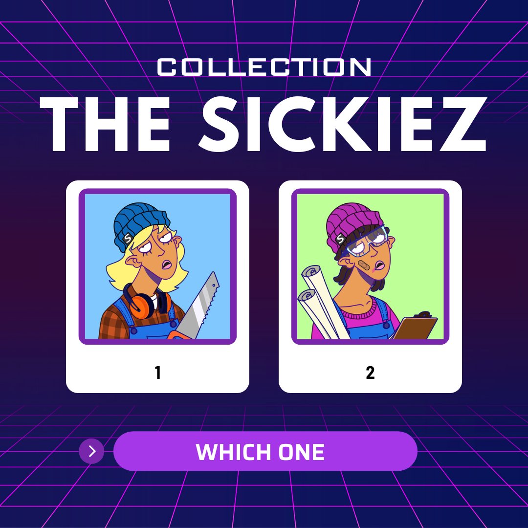 thesickiez's tweet photo. 1️⃣ or 2️⃣?
@thesickiez #NFTCommunity #NFTArts #thesickiez #workers #vote #nft #nftcollectors #whichone https://t.co/iuYPJnZJOZ