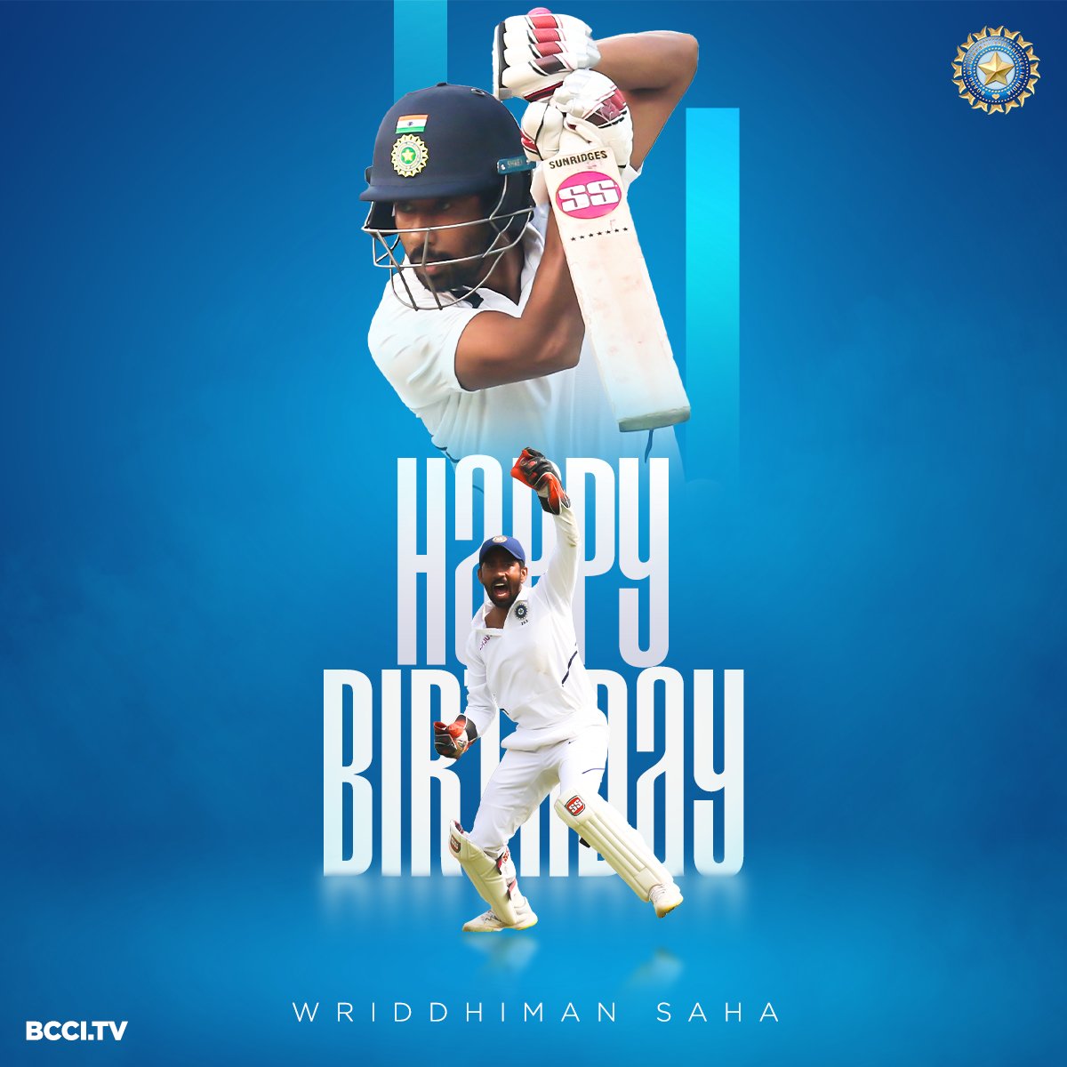 Happy birthday Wriddhiman Saha 
Wishing a great year ahead 