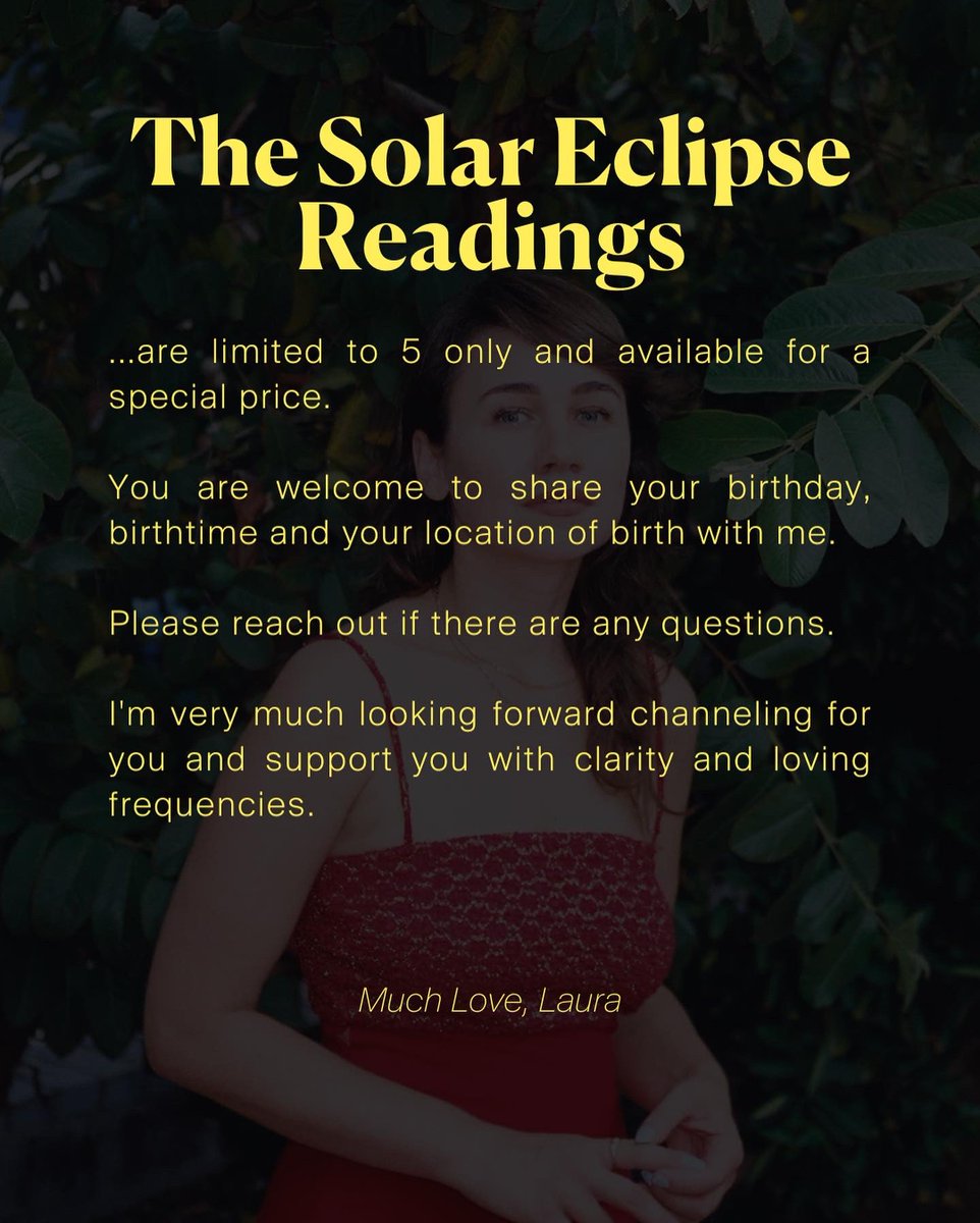 The Solar Eclipse reading • 5 spots • available this week only 🦂 calendly.com/cosmicdreaming…