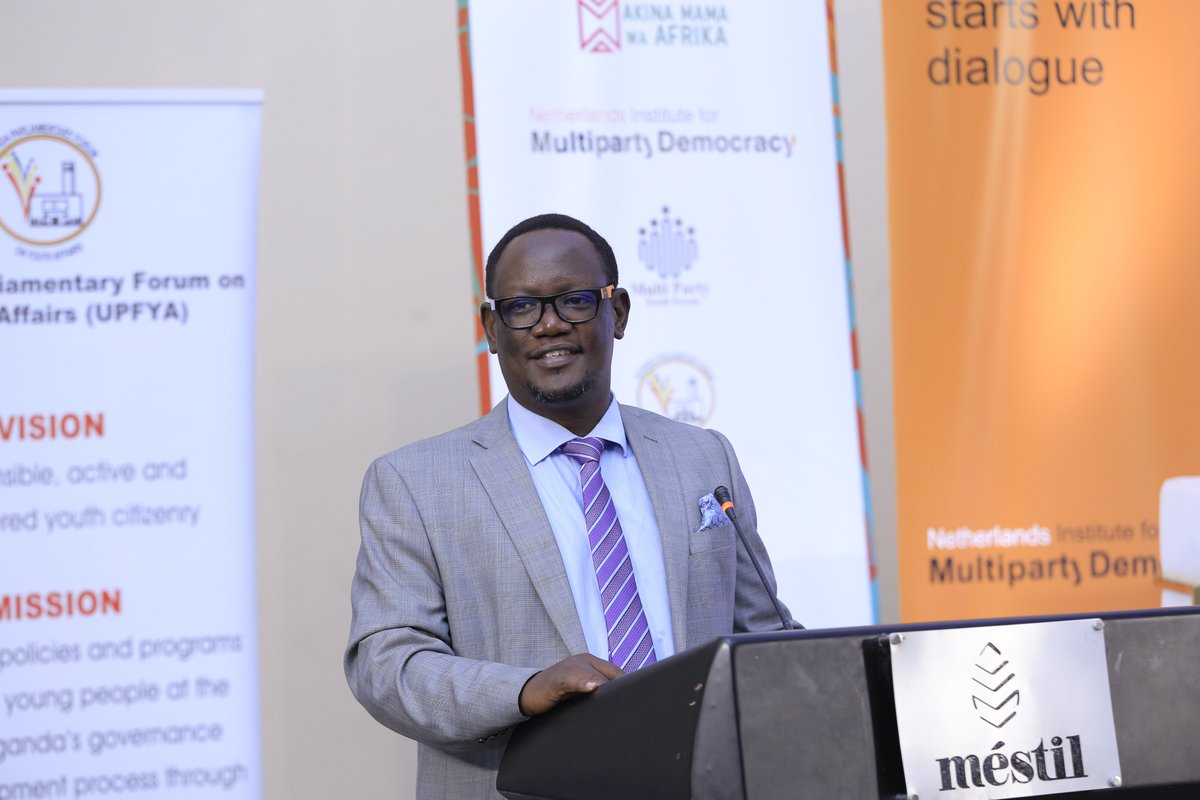 NimdUganda's tweet photo. Politics is about making decisions on the distribution of resources. We need to have a meaningful conversation about the youth participation in politics in regards to decision making. - @FrankRusa, Country representative NIMD. 

#PoDYouthSymposium https://t.co/CpMaoQG1vd