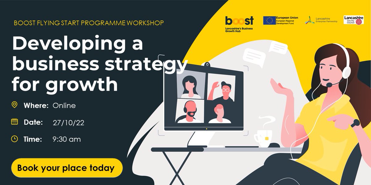 Thursday's Boost workshop will help you to review your strengths &amp; weaknesses, your competitors plus the critical trends in your market so you are playing to win.

Hosted by <a href="/WinningPitch/">Winning Pitch</a> as part of Boost’s Flying Start-Up Programme.
bit.ly/3fqA5SG