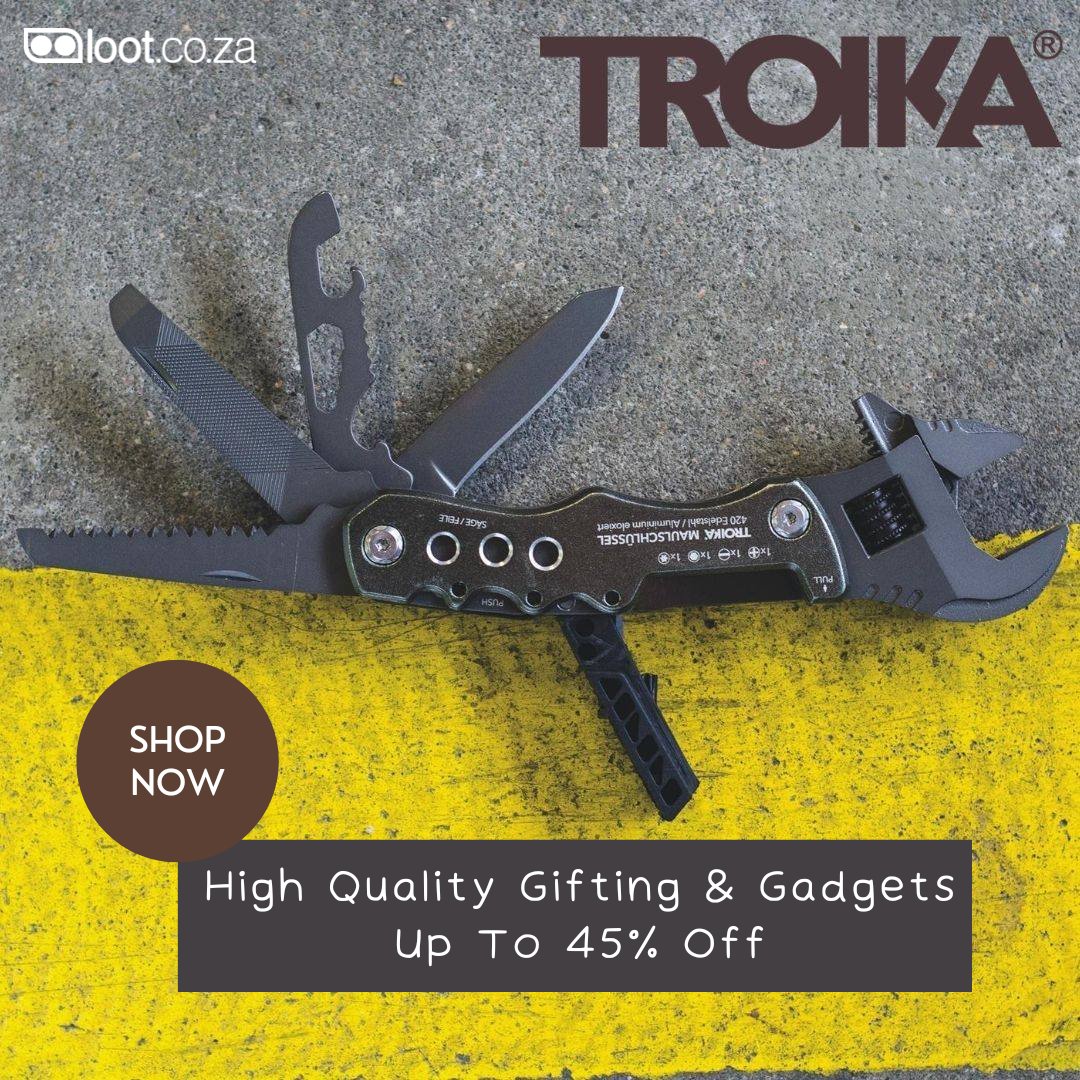 lootcoza's tweet photo. **Shop the amazing Troika collection 🏆 perfect as high-quality gifts or on-the-go gadgets PLUS get up to 45% off when you add some of your favourite items to cart 🛒 https://t.co/9QaPhjamja #ShopOnline #NewToLoot #Troika https://t.co/MlMYdZAkwC