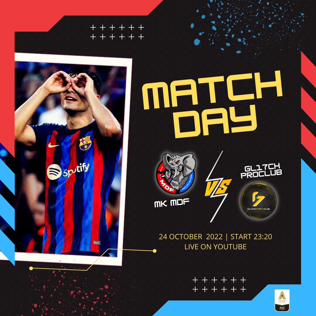 MDFCLUBFC's tweet photo. ๐ด โพโโโ
โโถโโธโฝ
โนโถโ! ๐ต
๐@Gl17chProclub
๐
@PGS_ITALY Serie A
โฐ23:20
๐ด๐ต#forzaMDF #malatidififa #daichelofacciamo #mkgaming https://t.co/HVCT2x1emF