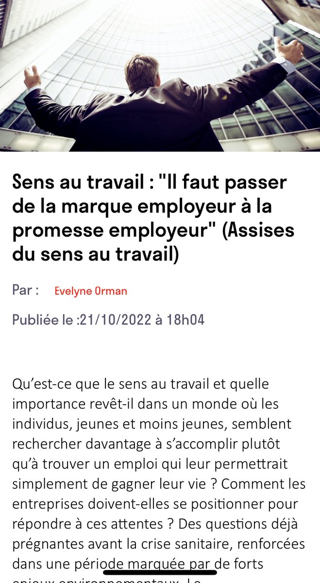 ⁦<a href="/AEFsocial_RH/">AEFsocial_RH</a>⁩ ⁦<a href="/EvelyneOrman/">Evelyne orman</a>⁩ revient sur les Assises #sensettravail ⁦<a href="/fil_Aromates/">Aromates</a>⁩. "Il faut passer de la marque employeur à la promesse employeur." #RH #social #travail 👇🏼